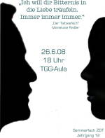 Plakat zum Präsentationsabend des Seminarfachs Zeit