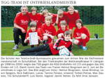 Die Schulfußballer des Leeraner Teletta-Groß-Gymnasiums bei den Ostfrieslandmeisterschaften 2010 im Wettkampf IV