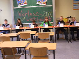 Foto vom Vorlesewettbewerb 2009 am TGG