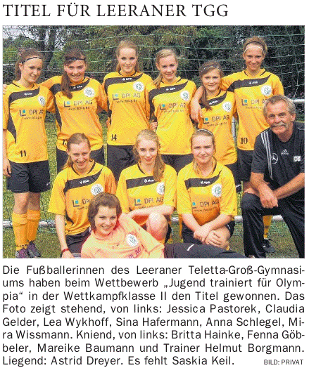 Ausschnitt aus der Ostfriesen-Zeitung