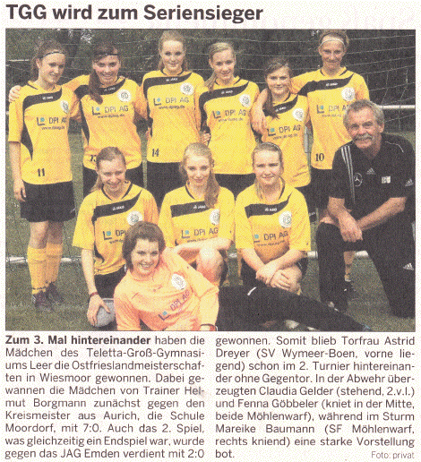 Ausschnitt aus der Rheiderland Zeitung