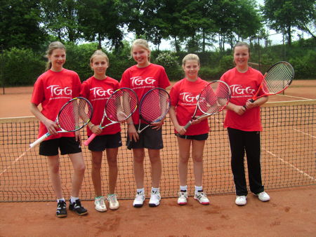 Das Tennisteam des TGG beim Bezirksentscheid in Löningen 2012