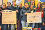 Foto von an der Sammelaktion beteiligten Schülerinnen und Schüler