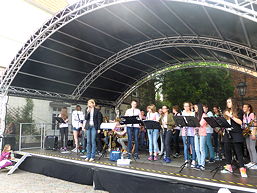 Foto der 7cb des TGG beim Bläserklassentag in Verden 2016