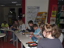 Foto vom Leseabend in der Bibliothek am 13.11.2015