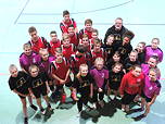 Foto der TGG-Handball-Mannschaften beim Kreisgruppenentscheid Dezember 2016