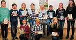 Foto der Teilnehmer beim Kreisentscheid des Vorlesewettbewerbs 2016/17