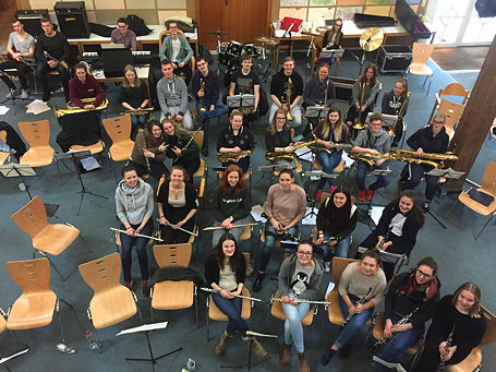Foto von der Probenfahrt der Bigband und der Concert Band nach Papenburg (2017)