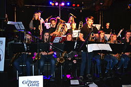 Foto vom Auftritt der „Groove Gang“ bei der Benefizparty im Zollhaus am 04.11.2016