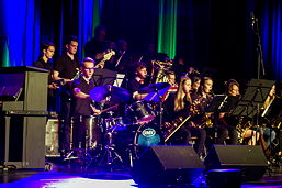 Foto vom Auftritt der Jazz-AG beim Musikschul-Jubiläumskonzert am 17.11.2017