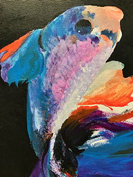 Foto von Ergebnissen der Kunst-AG 2018/19