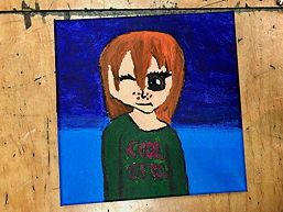 Foto von Ergebnissen der Kunst-AG 2018/19