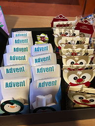Foto vom Adventstreffen der 5e in der Mensa (2019)