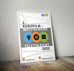Plakat zum Kurzfilmwettbewerb 'Teletta filmt' am TGG (2020)