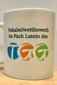 Foto der Tasse für die Sieger/innen beim Vokabelwettbewerb Latein am TGG (2019/20)