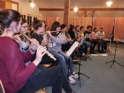 Foto von einem Workshop der Concert Band und der Bigband des TGG in Papenburg (2020)