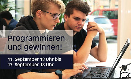 Foto zweier TGG-Schüler beim letztjährigen Wettbewerb