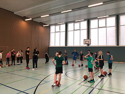 Foto vom Training mit den Fortuna Baskets (Dezember 2022)