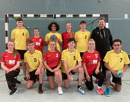 Foto der Handballer am Elternsprechtag 2022