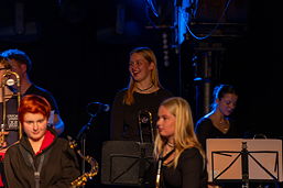 Foto vom Auftritt der Bigband „The Groove Gang“ bei der Lions-Benefizparty am 03.11.2023