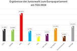 Die Grafik zeigt den Ausfall der Juniorwahl 2024 am TGG.