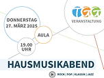 Die Grafik zeigt einen Ausschnitt aus dem Plaakt für den Hausmusikabend 2025.