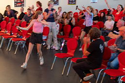 Das Foto zeigt die Bogies am 31.08.2024 in der TGG-Aula.