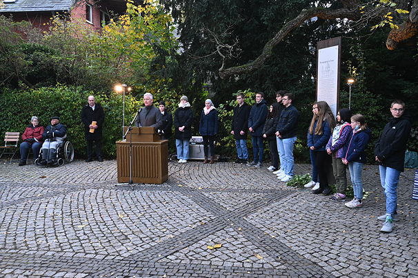 Foto des Landrats bei seiner Ansprache am 9. November 2021