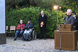 Foto des Landrats bei seiner Ansprache am 9. November 2021