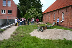 Foto von den Arbeiten am Leerpfad
