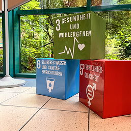 Foto von der Präsentation der Projekttage im Foyer des TGG (Mai 2023)