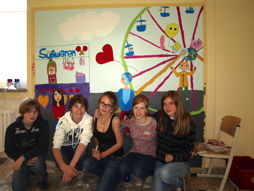 Foto von der Wandgestaltung im A-Trakt des TGG (Schuljahr 2011/12)