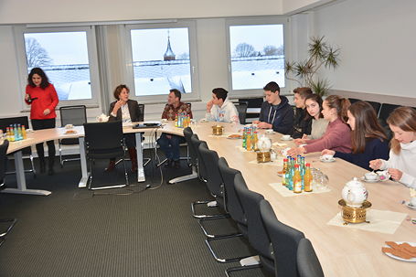 Foto vom ersten Besuch unserer Partnerschule aus Rouen (Januar 2019)