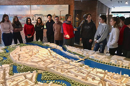 Foto vom ersten Besuch unserer Partnerschule aus Rouen (Januar 2019)