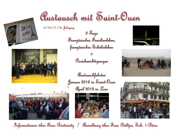 Verkleinerte Version eines Aushangs für den Austausch
