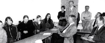 Foto von der Diskussion mit Dr. Brinker