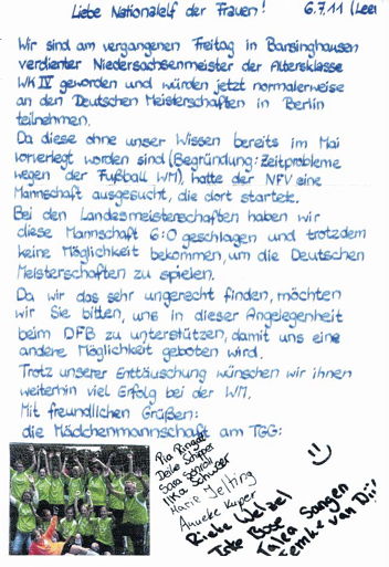 Foto des Briefes